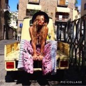 Rat & Boa tie dye romper preowned OS